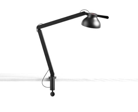 HAY lampa biurkowa z klamrą PC DOUBLE czarna
