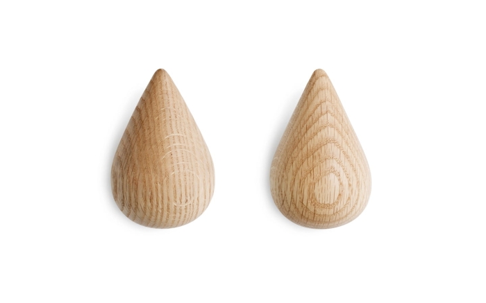 NORMANN COPENHAGEN wieszak DROPIT naturalny S zestaw 2 szt.