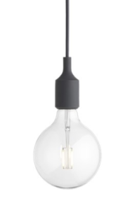 MUUTO lampa wisząca E27 SOCKET LAMP ciemnoszara