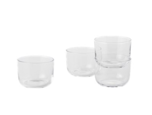 MUUTO szklanki CORKY transparentne niskie 4 szt.