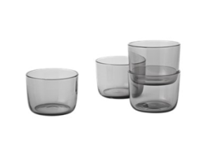 MUUTO szklanki CORKY szare niskie 4 szt.