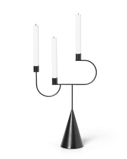 FERM LIVING świecznik AVANT CANDELABRA czarny