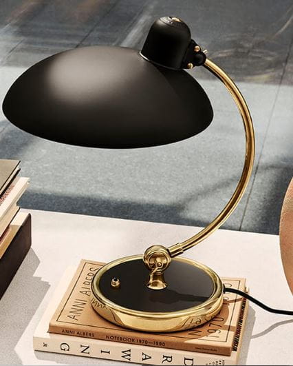 FRITZ HANSEN lampa biurkowa KAISER IDELL LUXUS czarna mosiądz