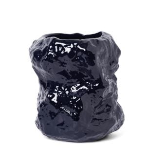 FERM LIVING wazon TUCK ciemnoniebieski