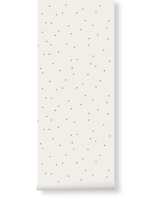 FERM LIVING tapeta DOT biała