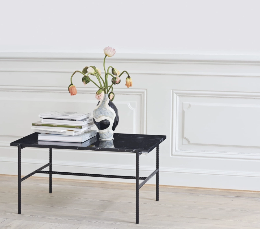 Rebar Side Table w. marble_Jessica Hans Vase Glossy Cow.jpg