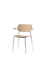 MENU krzesło z podłokietnikami CO naturalny dąb/chrom