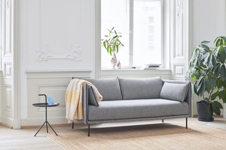 Silhouette Sofa Olavi 03_Mohair Blanket Yellow_DLM Black_Moire Kelim Yellow.jpg