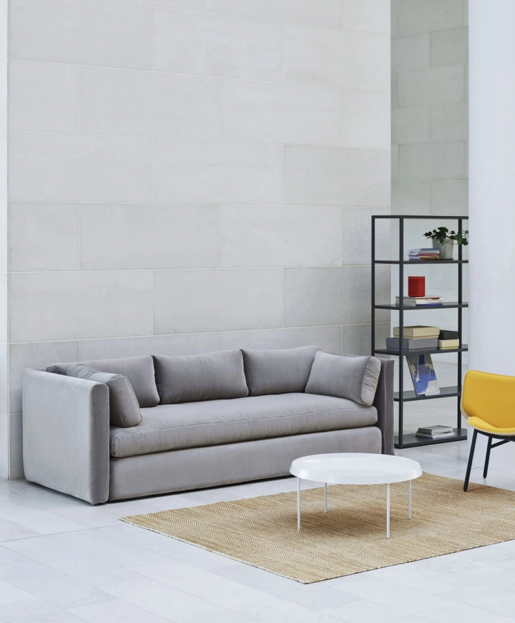 Hackney 3 seater Lola warm grey_Tulou XL off white_Moire Kelim 170 x 240 warm yellow_New Order charcoal_Dapper.jpg