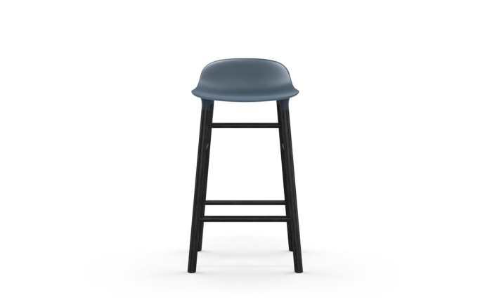 NORMANN COPENHAGEN krzesło barowe FORM WOOD czarne/niebieskie