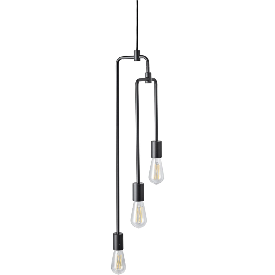 BOLIA lampa wisząca PIPER 3-ramienna czarna