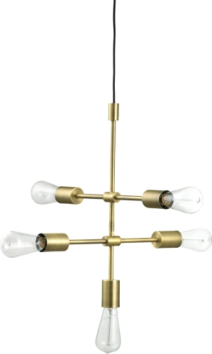 BOLIA lampa wisząca PIPER 5-ramienna mosiądz