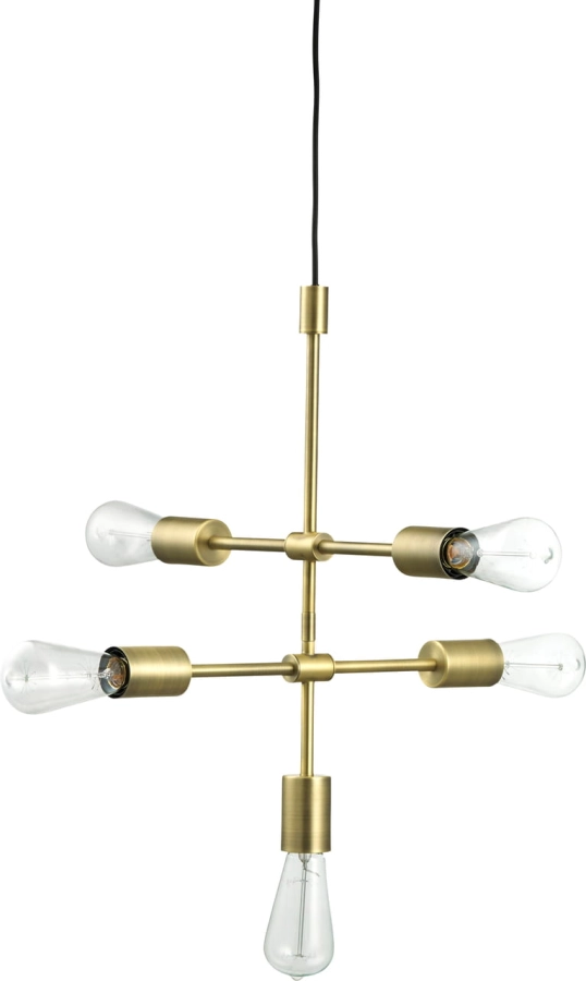 BOLIA lampa wisząca PIPER 5-ramienna mosiądz