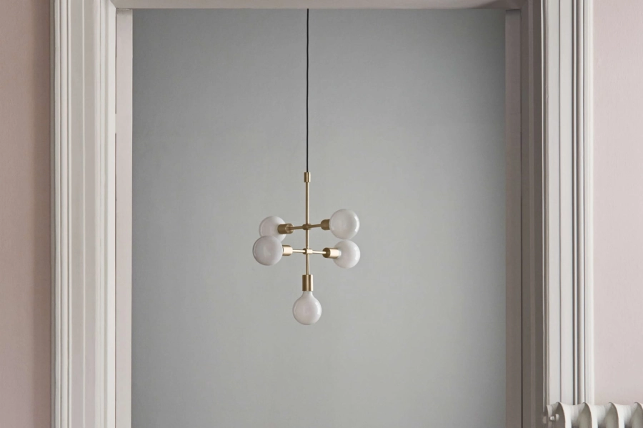 BOLIA lampa wisząca PIPER 5-ramienna mosiądz