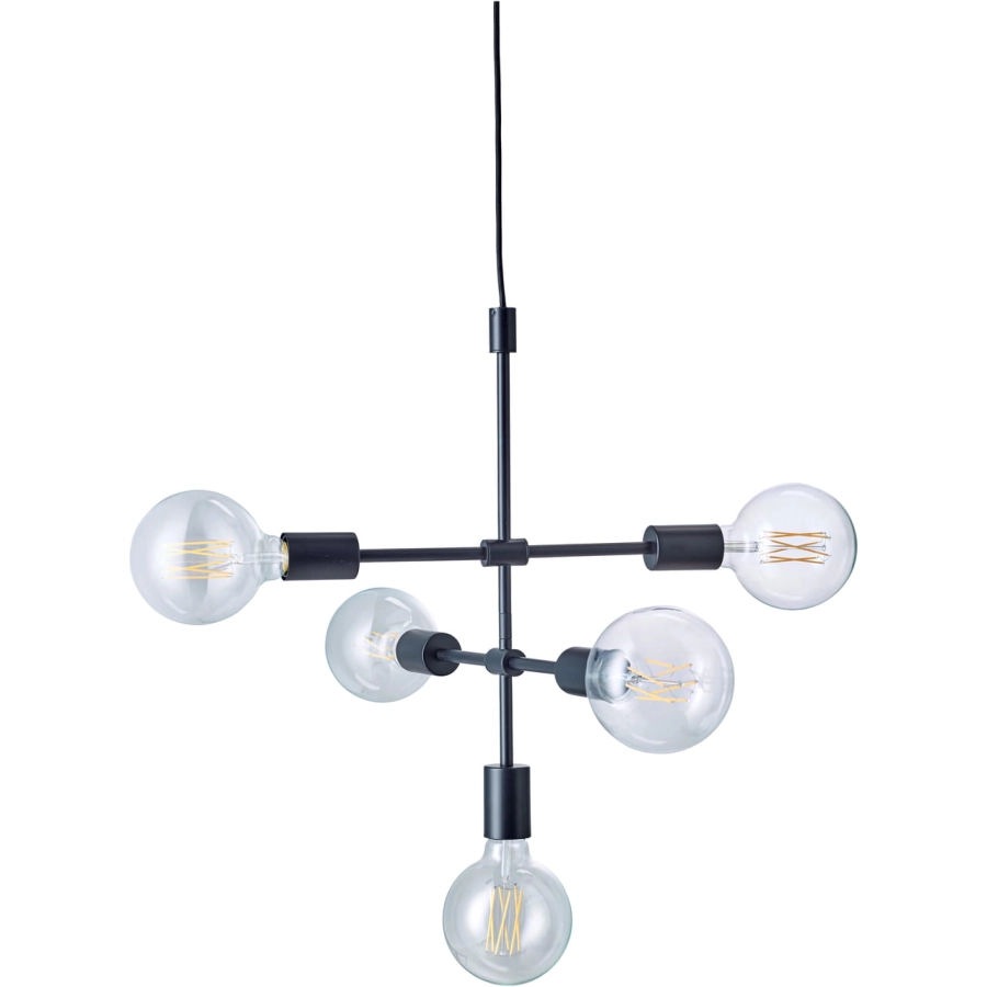 BOLIA lampa wisząca PIPER 5-ramienna czarna