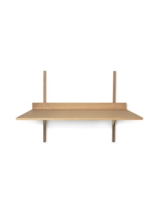 FERM LIVING półka/blat  SECTOR DESK dąb naturalny/ciemny mosiądz 