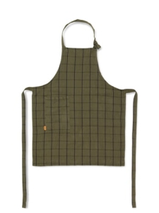 FERM LIVING fartuch kuchenny HALE zielony/czarny
