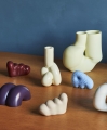 W_and_S_Chubby_Vase_soft_yellow_W_and_S_Moguls_Sculpture_light_beige_burgundy_W_and_S_Soft_Candleholder_soft_yellow.jpg