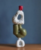 W and S Complot Candleholder ivory_W and S Chubby Vase olive green_W and S Boulder Bookend ivory.jpg