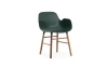 NORMANN COPENHAGEN krzesło z podłokietnikami FORM WOOD orzech/zielone