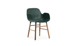 NORMANN COPENHAGEN krzesło z podłokietnikami FORM WOOD orzech / zielone