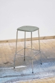 Soft Edge Bar Stool P30 Chromed steel base dusty green.jpg