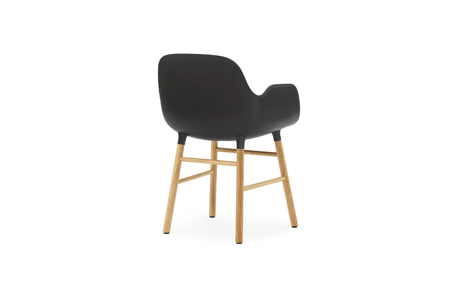NORMANN COPENHAGEN krzesło z podłokietnikami FORM WOOD dąb/czarne