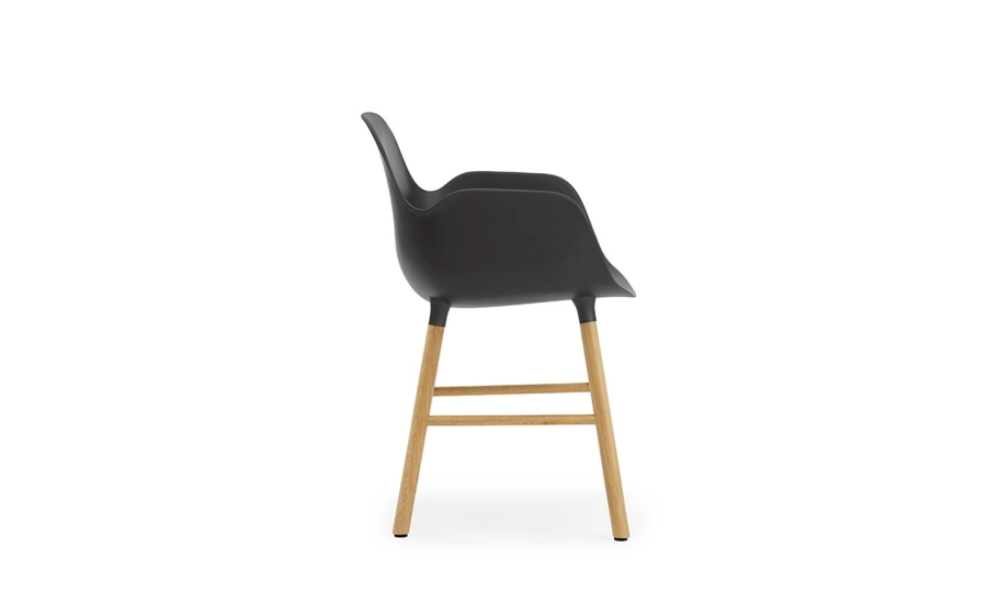NORMANN COPENHAGEN krzesło z podłokietnikami FORM WOOD dąb/czarne