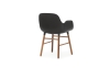NORMANN COPENHAGEN krzesło z podłokietnikami FORM WOOD orzech/czarne