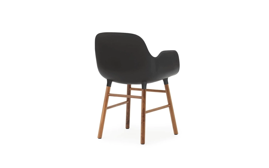 NORMANN COPENHAGEN krzesło z podłokietnikami FORM WOOD orzech/czarne