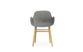 NORMANN COPENHAGEN krzesło z podłokietnikami FORM WOOD dąb/szare