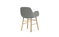 NORMANN COPENHAGEN krzesło z podłokietnikami FORM WOOD dąb/szare