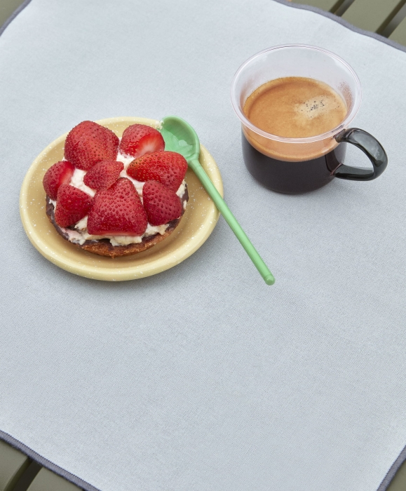Enamel Dish Round S dust light yellow_Glass Spoons Mono_Borosilicate Cup pink with grey handle.jpg