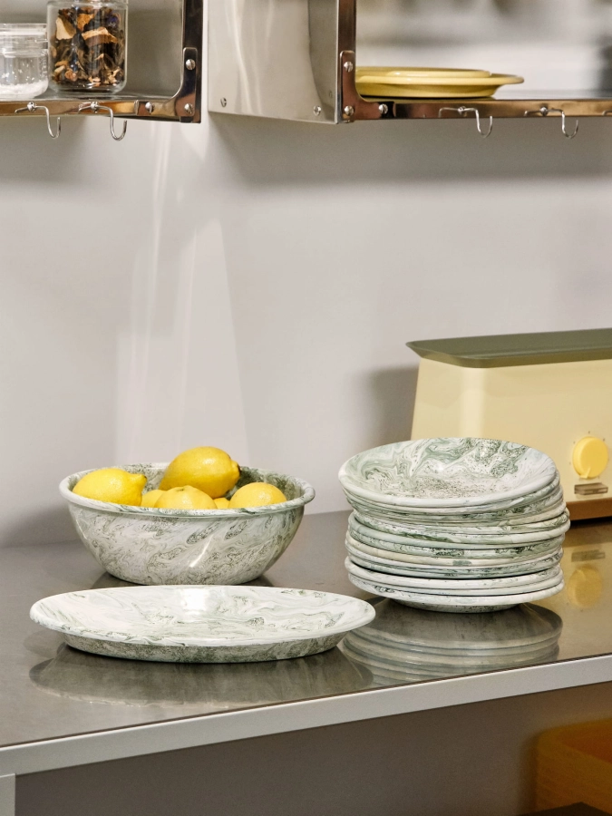 Soft Ice Salad Bowl green_Soft Ice Oval Dish green_Soft Ice Lunch Plate green.jpg