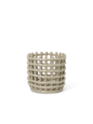 FERM LIVING doniczka/kosz CERAMIC BASKET Cashmere S