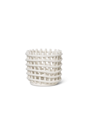 FERM LIVING doniczka/kosz CERAMIC BASKET Off-White S