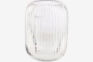BOLIA waza/wazon UNA przezroczyste szkło grooved 