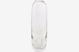 BOLIA waza/wazon UNA przezroczyste szkło grooved