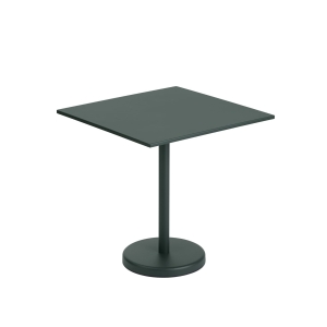 MUUTO stół ogrodowy kwadratowy LINEAR STEEL ciemnozielony
