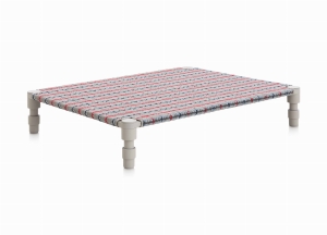 GAN RUGS łóżko/leżanka ogrodowa GARDEN LAYERS INDIAN BED TARTAN blue L