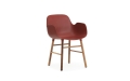 NORMANN COPENHAGEN krzesło z podłokietnikami FORM WOOD orzech/czerwone