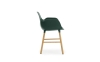 NORMANN COPENHAGEN krzesło z podłokietnikami FORM WOOD dąb/zielone