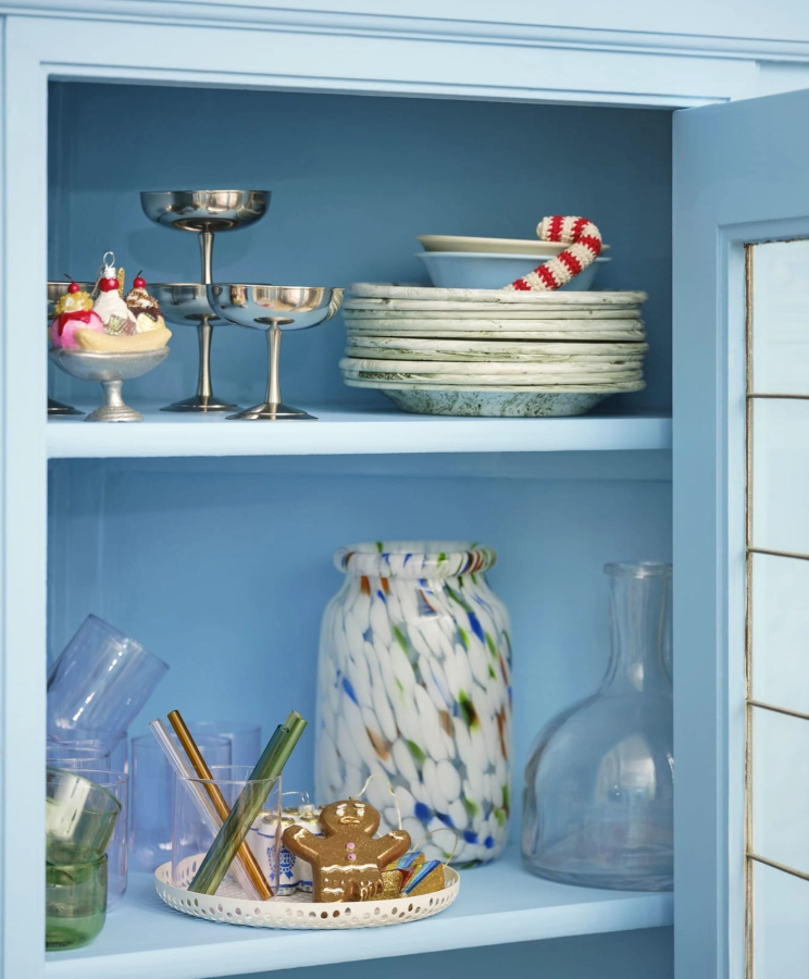 Splash Vase Roll Neck M white dot_Soft Ice Lunch Plate green_Sip Cocktail Straw_Glass Carafe.jpg