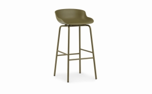 NORMANN COPENHAGEN krzesło barowe HYG STEEL 75 cm oliwkowe