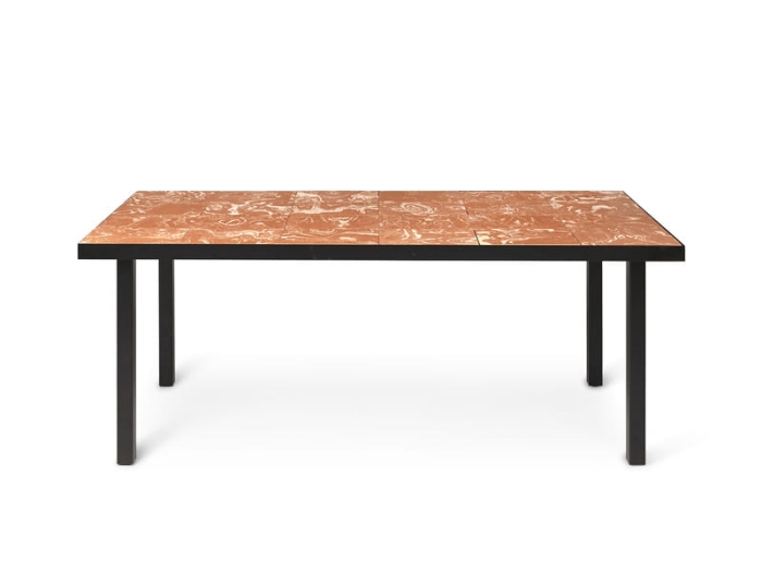 FERM LIVING stół do jadalni FLOD terracotta/czarny