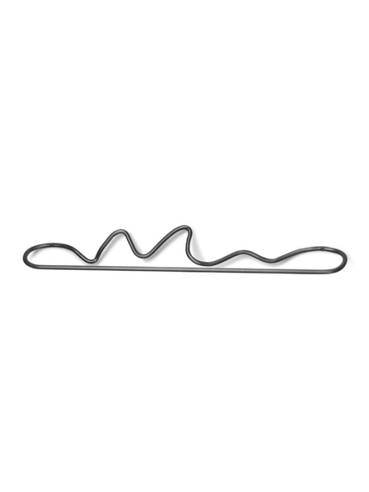 FERM LIVING wieszak na ręcznik CURVATURE czarny mosiądz