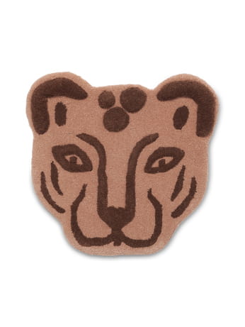 FERM LIVING dywan LEOPARD HEAD brązowy
