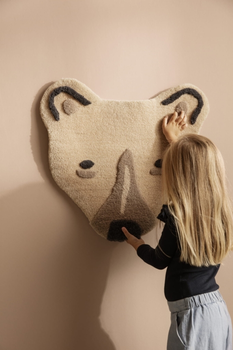 FERM LIVING dywan POLAR BEAR HEAD biały