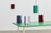 Arcs Vase cobalt blue_Arcs Shade sea green_Arcs Wall Sconce auburn red.jpg