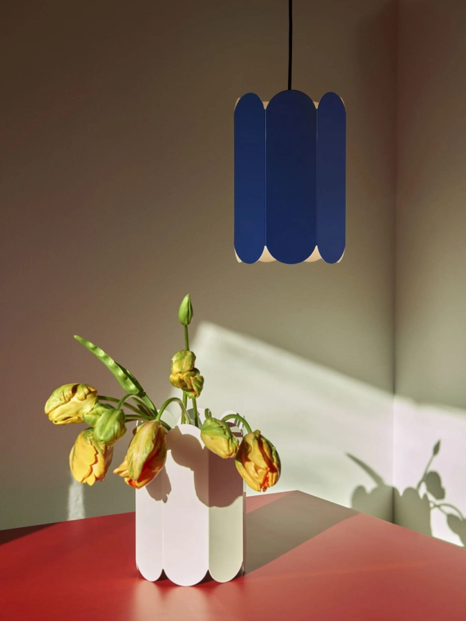 Arcs Vase white_Arcs Shade cobalt blue.jpg